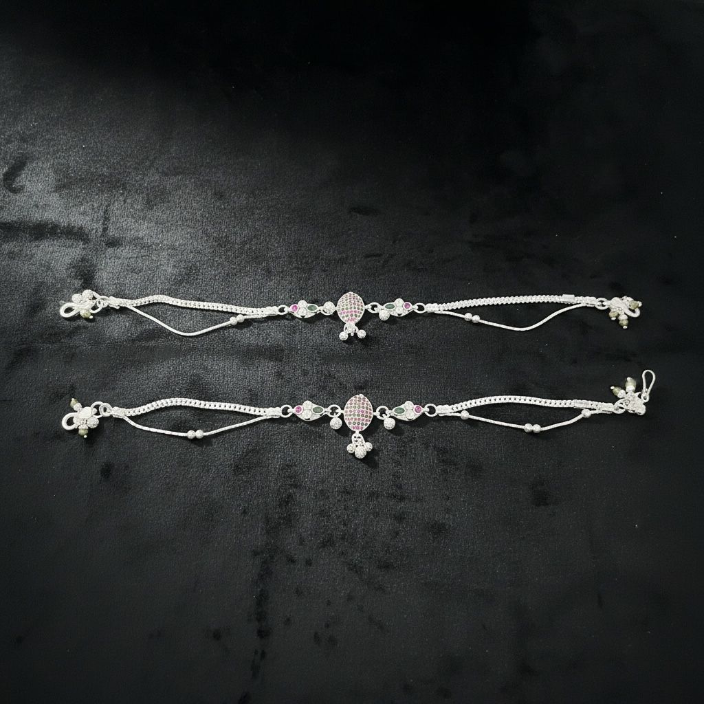Silver Anklet Payal